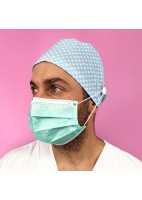 GORRO CASQUETE CON BOTONES CORAZONES A ZUL