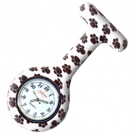 RELOJ DE SILICONA ENFERMANIA - HUELLAS B/N