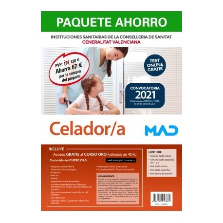 PAQUETE AHORRO CELADOR/A DE INSTITUCIONES SANITARIAS DE LA CONSELLERIA DE SANITAT DE LA GENERALITAT VALENCIANA