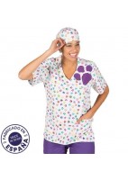 BLUSON MICROFIBRA - HUELLAS BLANCO