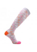 CALCETINES COMPRESION CORAZONES - GRIS