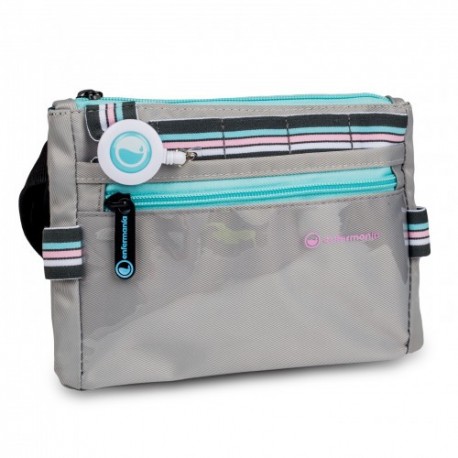 RIÑONERA ORGANIZADOR CON CINTURON EIGHTIES - GRIS