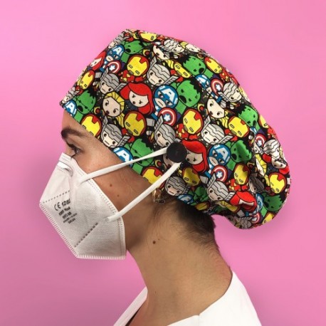GORRO PELO LARGO CON BOTONES - SUPERHEROES