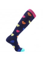 CALCETINES COMPRESION CORAZONES -MARINO