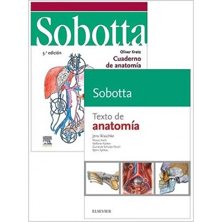 LOTE SOBOTTA TEXTO DE ANATOMIA + SOBOTTA CUADERNO DE ANATOMIA PARA COLOREAR