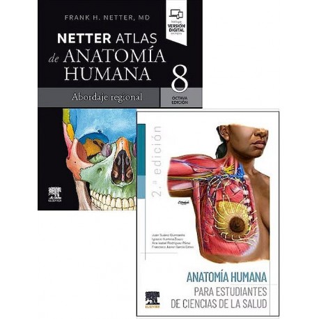 LOTE NETTER ATLAS DE ANATOMIA HUMANA ABORADAJE REGIONAL + ANATOMIA HUMANA PARA ESTUDIANTES DE CIENCIAS DE LA SALUD