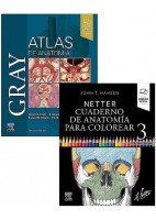 LOTE GRAY ATLAS DE ANATOMIA + NETTER CUADERNO DE ANATOMIA PARA COLOREAR