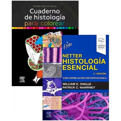 LOTE CUADERNO DE HISTOLOGIA PARA COLOREAR + NETTER HISTOLOGIA ESENCIAL