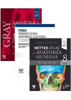 LOTE GRAY ANATOMIA PARA ESTUDIANTES + FENEIS NOMENCLATURA ANATOMIA ILUSTRADA + NETTER ATLAS DE ANATOMIA HUMANA