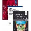 LOTE GRAY ANATOMIA PARA ESTUDIANTES + FENEIS NOMENCLATURA ANATOMIA ILUSTRADA + NETTER ATLAS DE ANATOMIA HUMANA