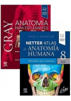 LOTE GRAY ANATOMIA PARA ESTUDIANTES + NETTER ATLAS DE ANATOMIA HUMANA ABORDAJE POR SISTEMAS