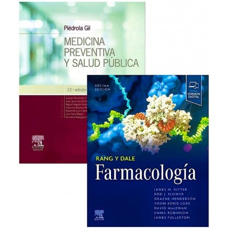 LOTE PIEDROLA MEDICINA PREVENTIVA Y SALUD PUBLICA + RANG Y DALE FARMACOLOGIA
