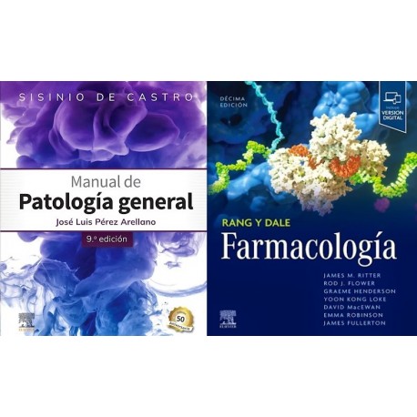 LOTE SISINIO DE CASTRO MANUAL DE PATOLOGIA GENERAL + RANG Y DALE FARMACOLOGIA