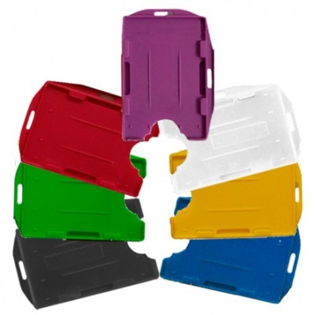 PORTA ID-TARJETAS DOBLE CARA BIDIRECCIONAL - VIOLETA