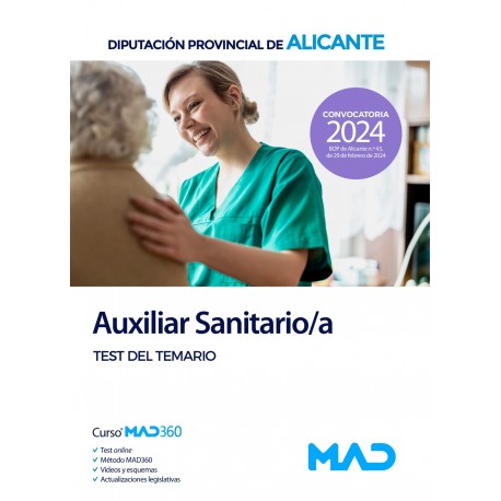 AUXILIAR SANITARIO-A DIPUTACION DE ALICANTE. TEST DEL TEMARIO