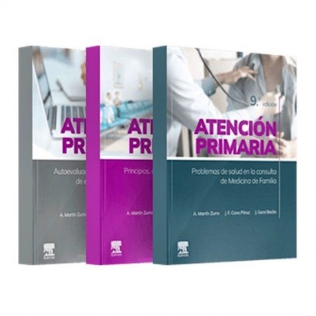 LOTE MARTIN ZURRO ATENCION PRIMARIA (3 VOL.) PROBLEMAS DE SALUD + PRINCIPIOS ORGANIZACION Y METODOS + LIBRO DE AUTOEVALUACION
