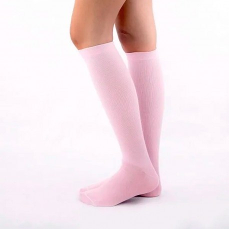 CALCETINES COMPRESIVOS ROSA PASTEL