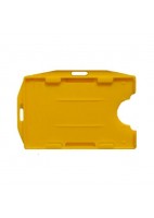 PORTA ID-TARJETAS DOBLE CARA BIDIRECCIONAL - AMARILLO