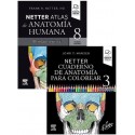 LOTE NETTER ATLAS DE ANATOMIA HUMANA + NETTER CUADERNO DE ANATOMIA PARA COLOREAR