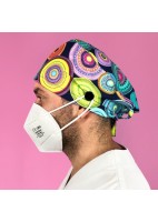 GORRO CASQUETE CON BOTONES PSICODELIA